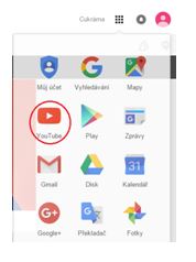 Vyberte YouTube v aplikacích Google