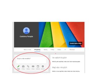 Tvorba příspěvku na Google+